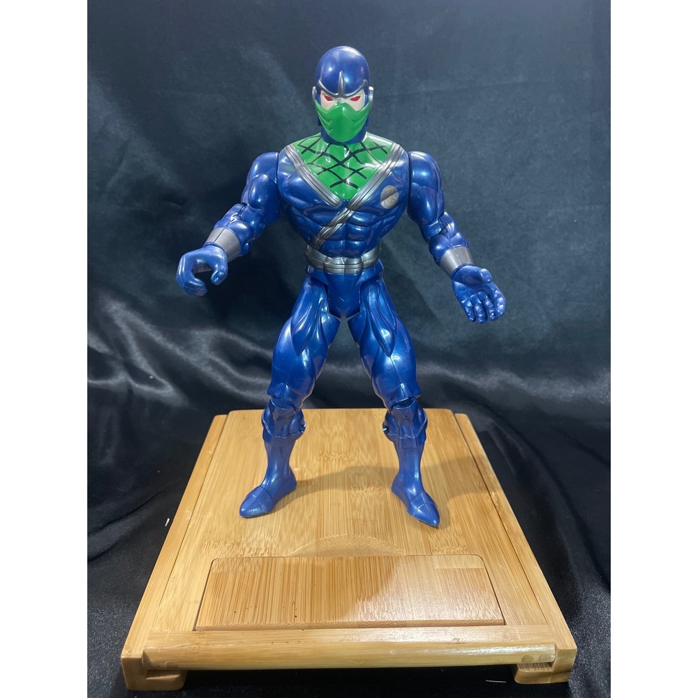Chap Mei Ninja Strike Action Figure Metallic Blue Green Mask Vintage Warrior Toy